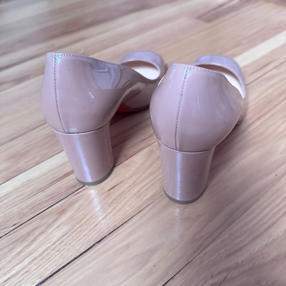 Christian Louboutin Cadrilla 70mm Patent Nude Block Heel Pumps, size 36.5 - Picture 6 of 13